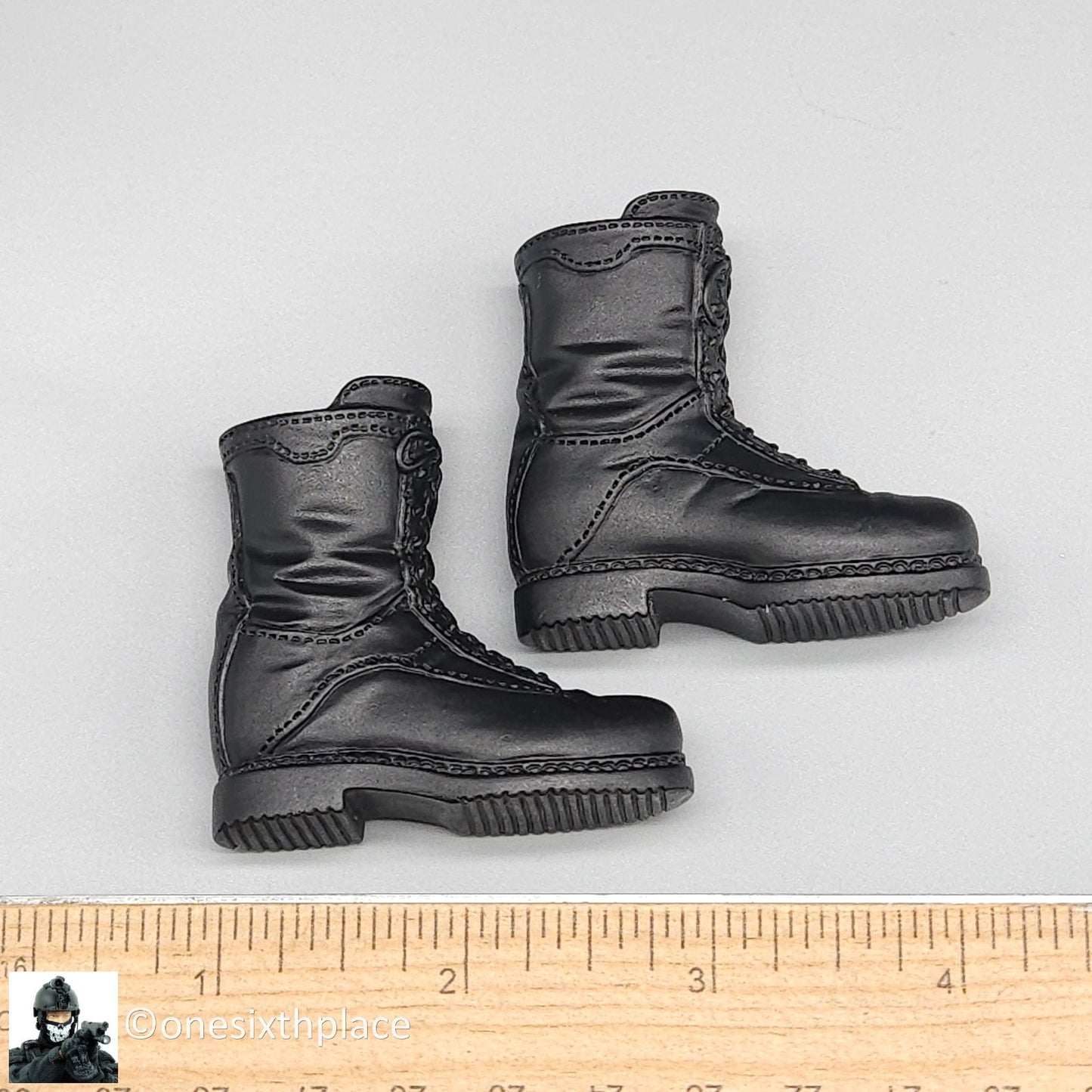 1:6 scale Dragon DEVGRU Shane Black Boots for 12" Figures Pilot