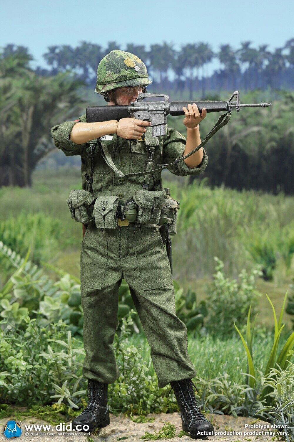 1:6 scale DiD Vietnam War US Army Lt Col Moore M16 Rifle for 12" Figures