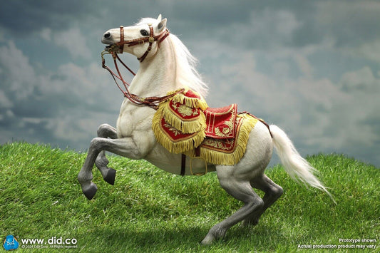 1:6 scale DiD Napoleon White Horse (Prancing) for 12" Figures E60078