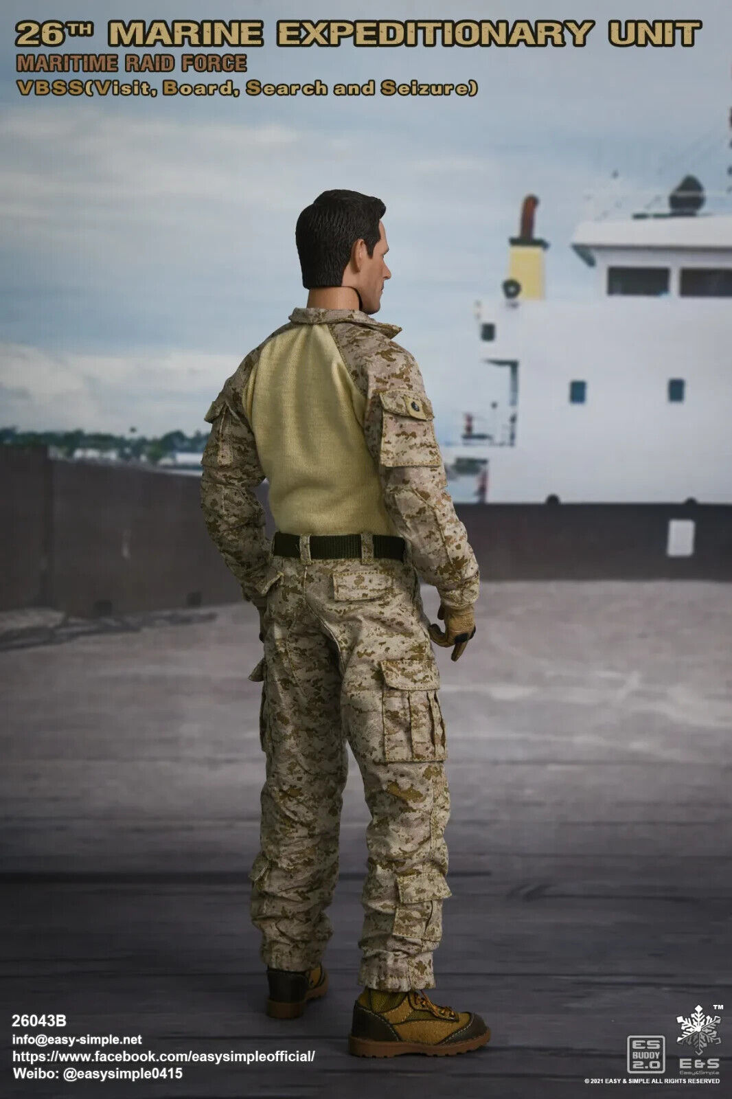 1:6 Easy Simple USMC 26th MEU Desert MARPAT Uniform for 12" Figures