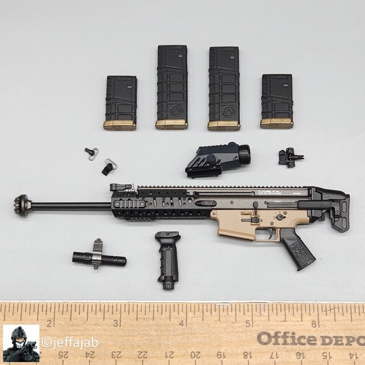 1:6 Easy & Simple PMC Field Recce SCAR H Rifle Set for 12" Figures