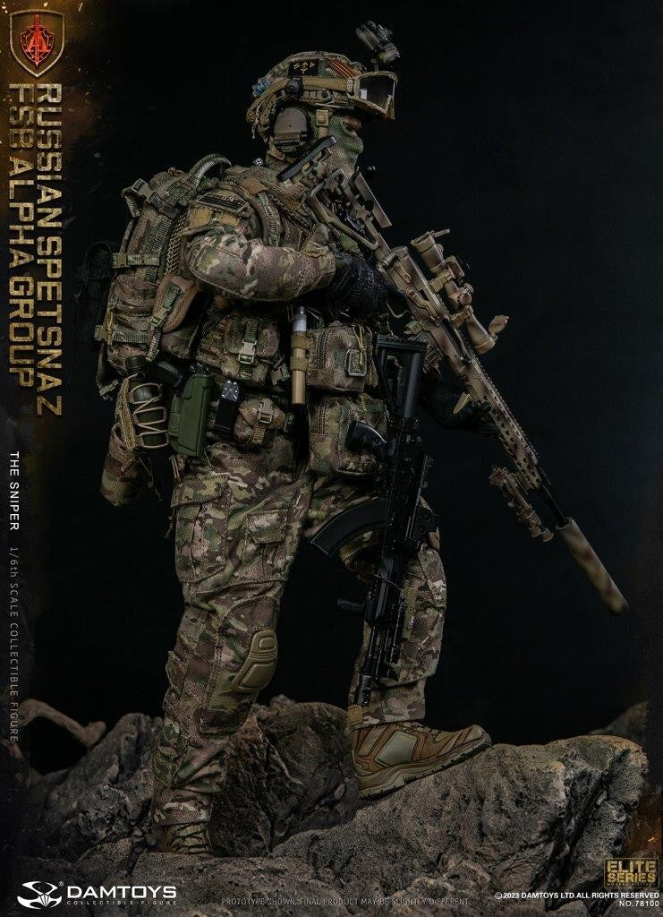 1:6 scale DamToys Russian Spetsnaz FSB ALPHA Group Sniper 12" Figure 78100