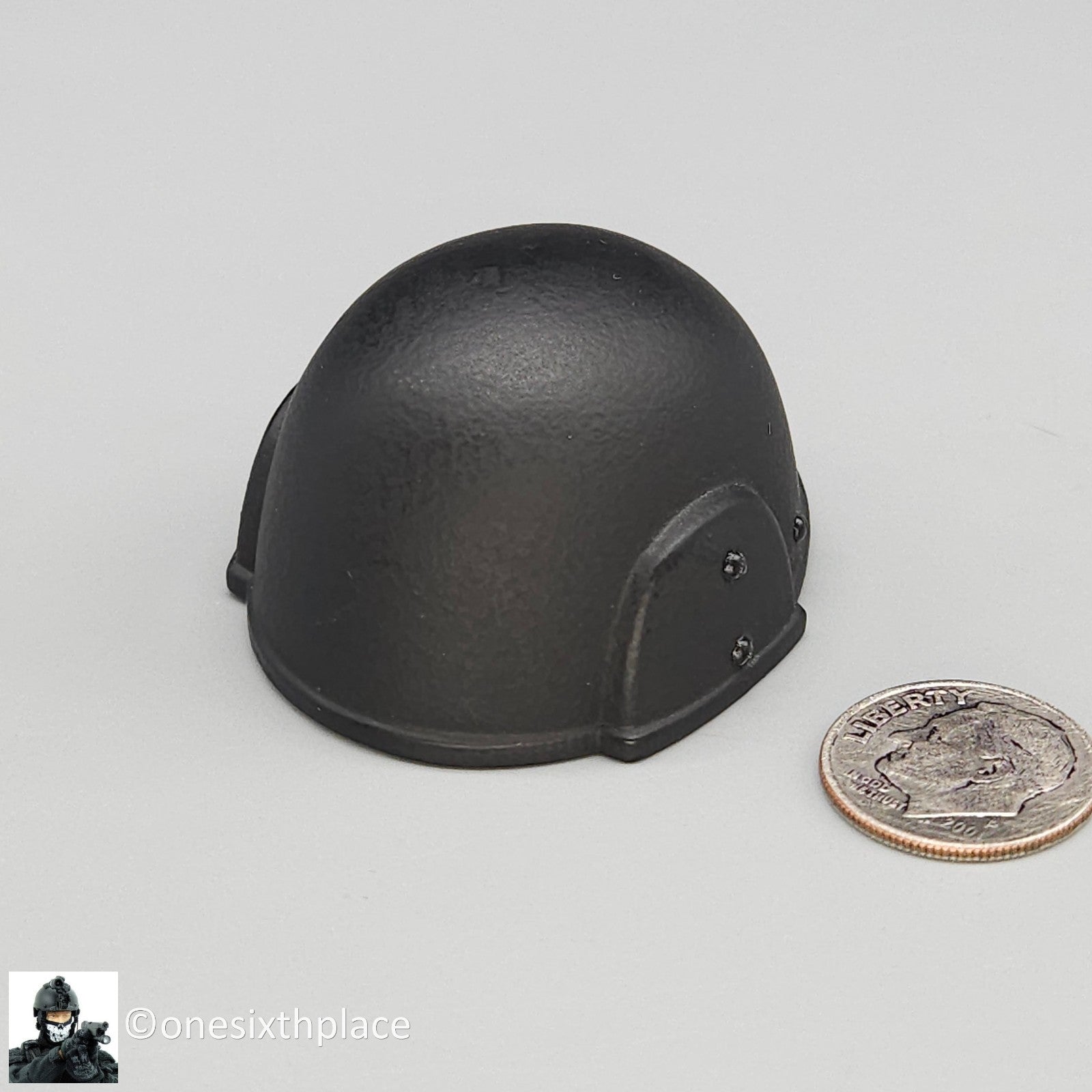 1:6 scale BBI British SAS Clark Black Metal Helmet for 12" Figures