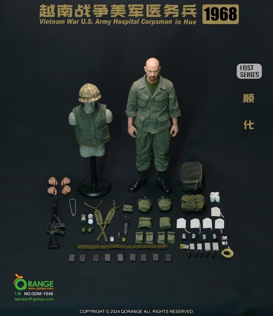 1:6 QO Toys Vietnam US Army Hospital Corpsman Hue 1968 12" Figure QOM-1046