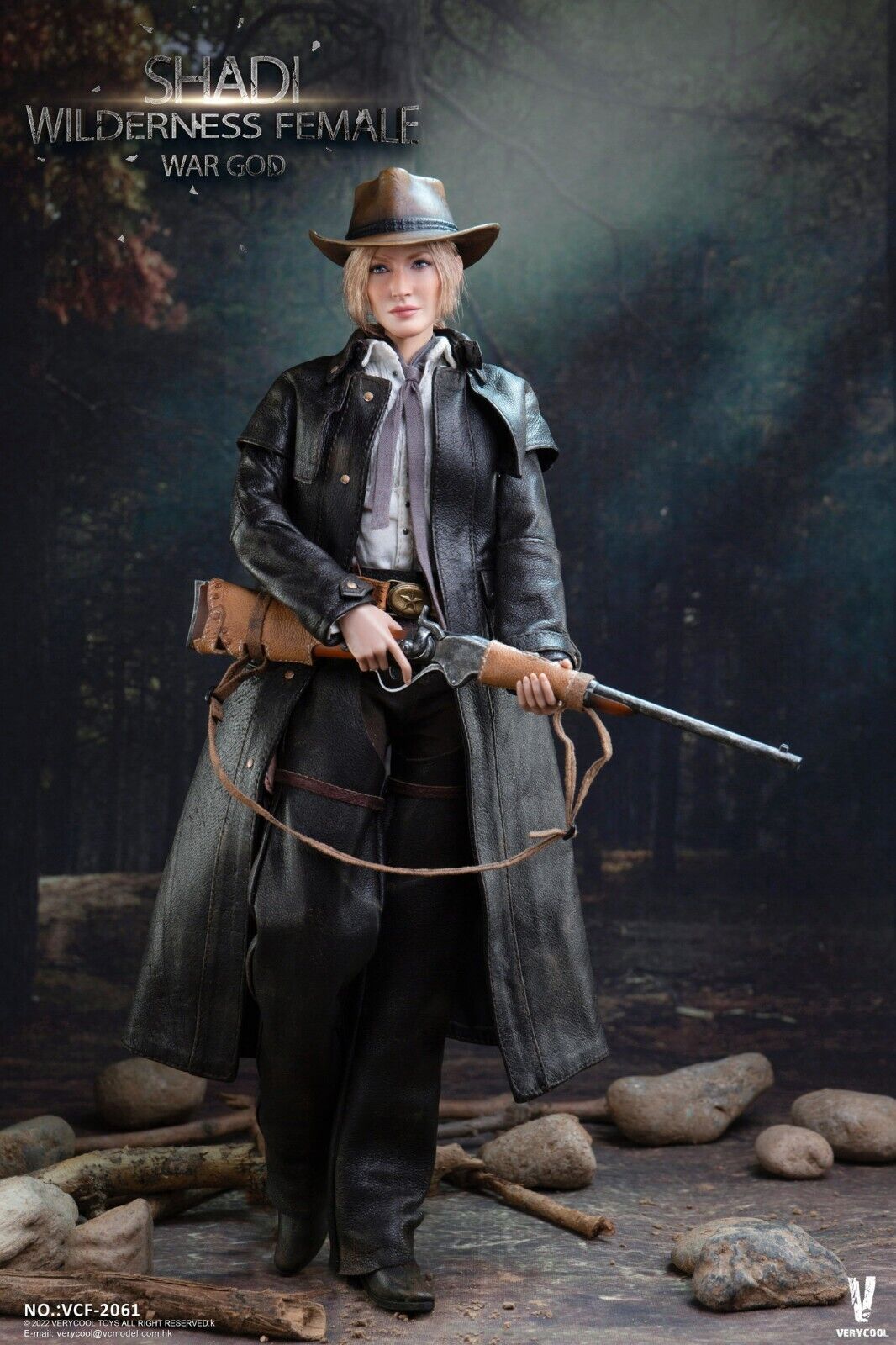 1:6 scale Very Cool Shadi Wilderness Female Cowboy Blue Plaid Scarf 12" Figures