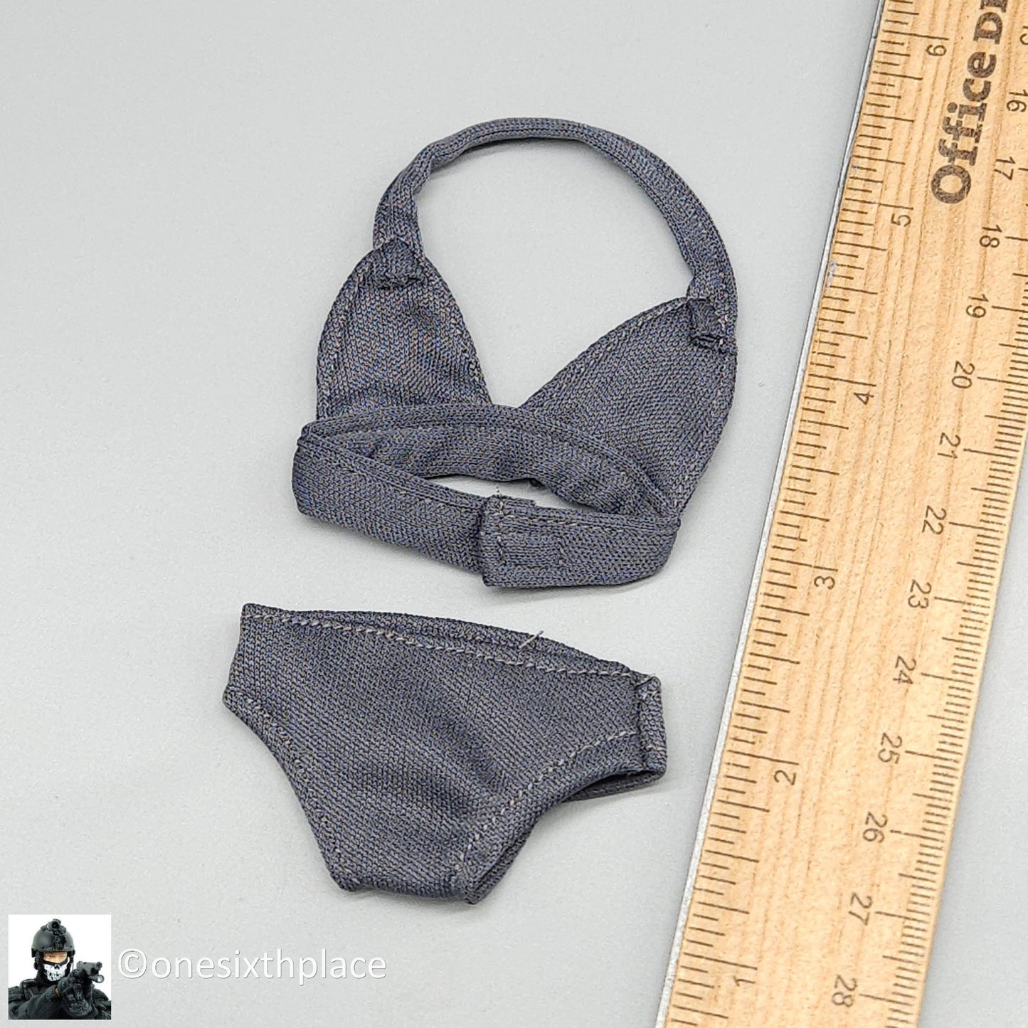 1:6 Triad Toys Sunkini Female Gray Bikini Set for 12" Figures