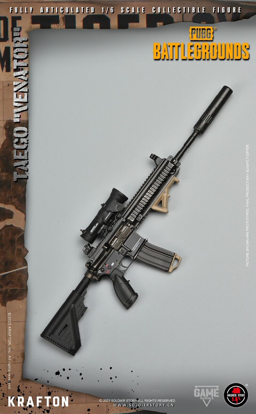 1:6 Soldier Story PUBG Battlegrounds Female Taego HK416 Rifle Set