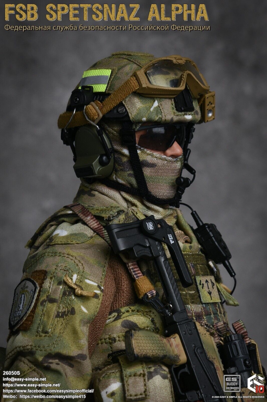 1:6 Easy & Simple Russian FSB Spetsnaz ALPHA Radio w/ Headset for 12" Figures