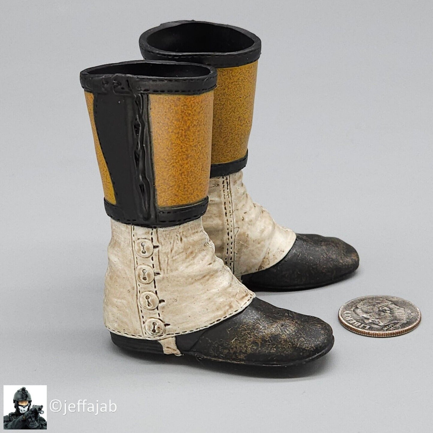 1:6 scale Sideshow Civil War Union Zouave Infantry Boots for 12" Figure