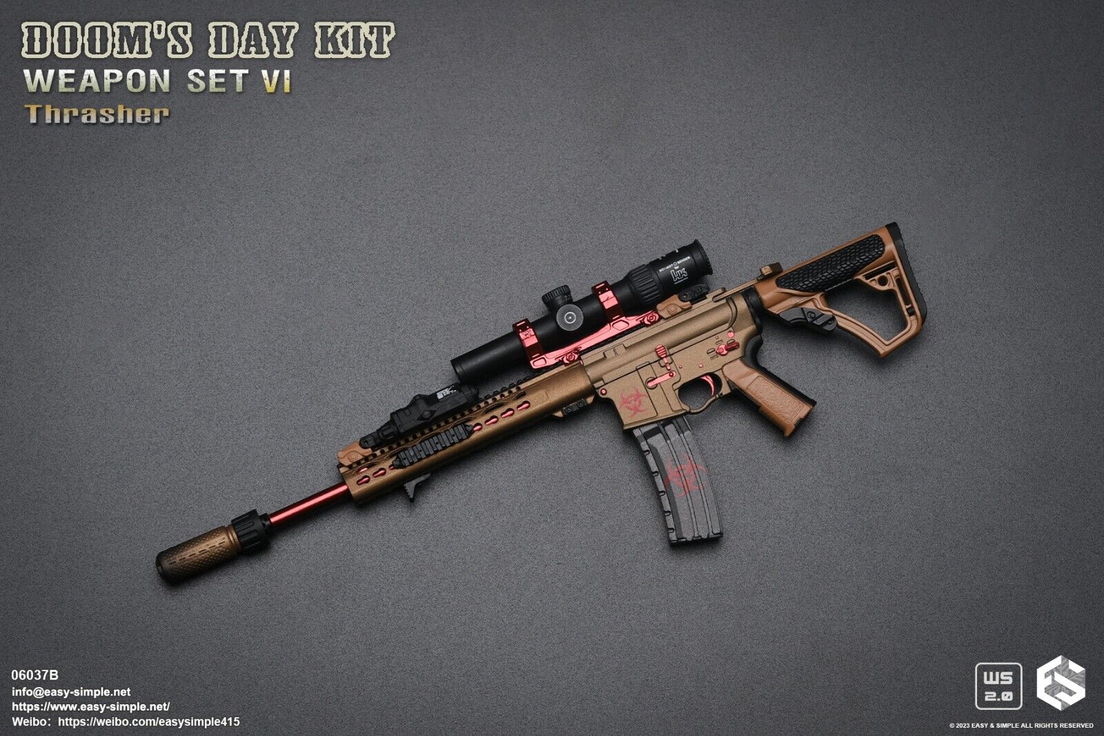 1:6 scale Easy & Simple Doom's Day Coyote Sig Pistol w/ Holster