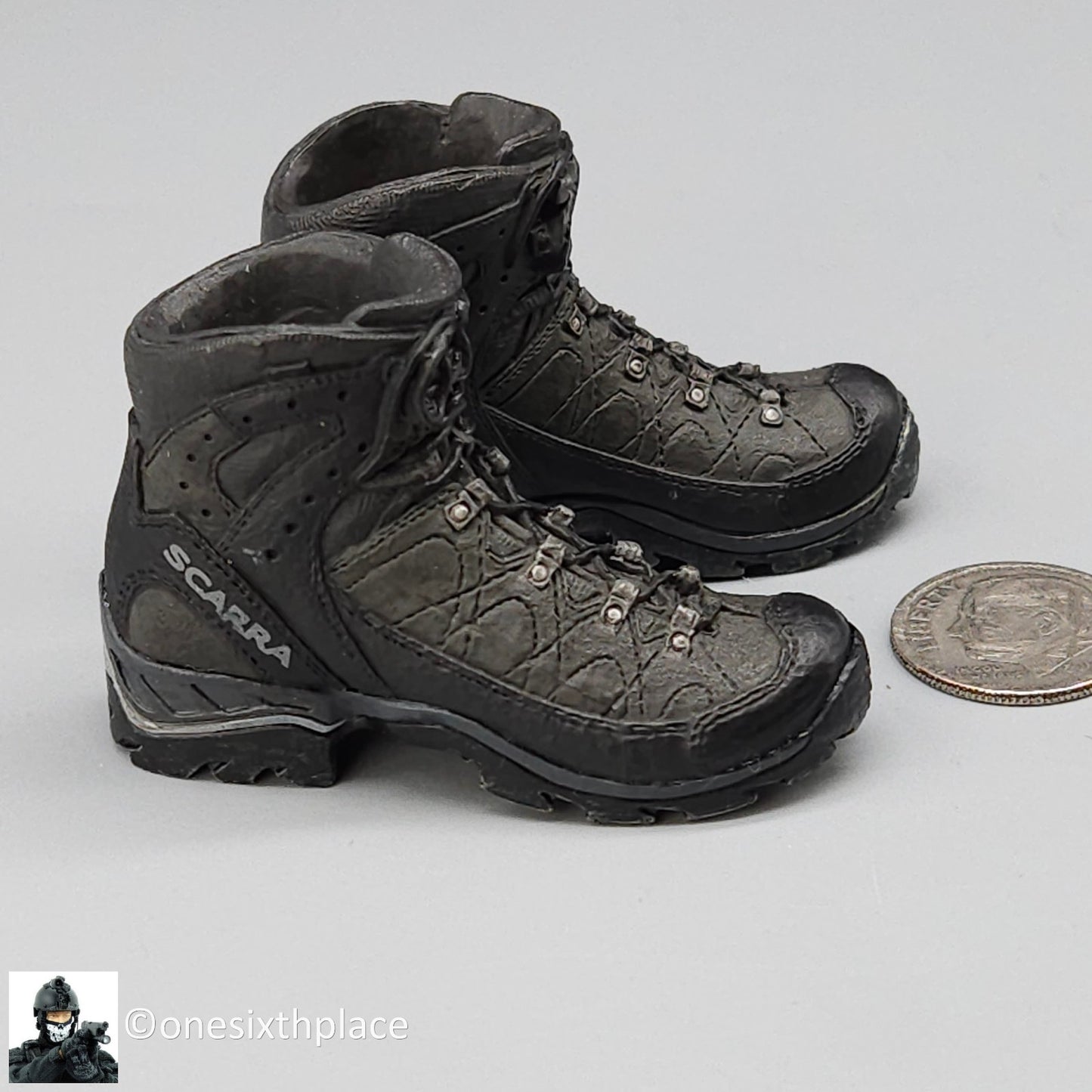 1:6 scale Soldier Story FBI CIRG Molded GTX Boots (Peg Type) for 12" Figures