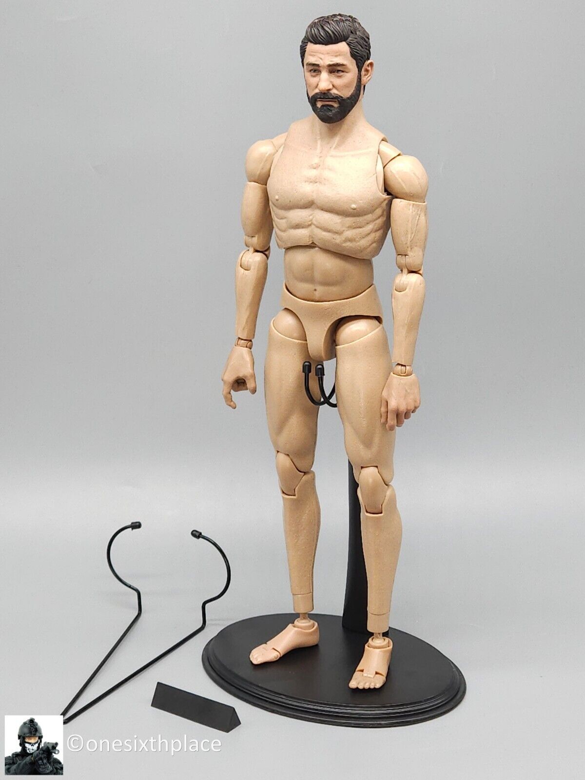1:6 scale Black Combo Figure Stand Base for 12" Action Figures