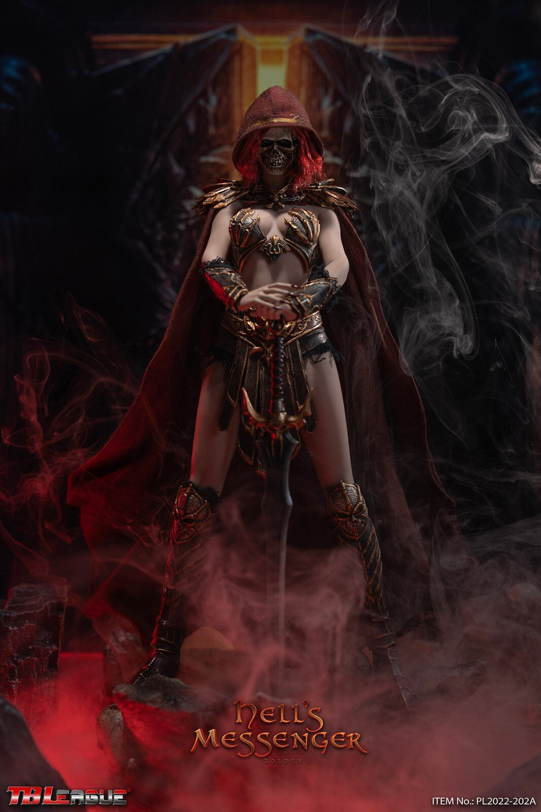 1:6 TBLeague PL2022-202A Hell’s Messenger Golden Female Hooded Cloak 12" Figures