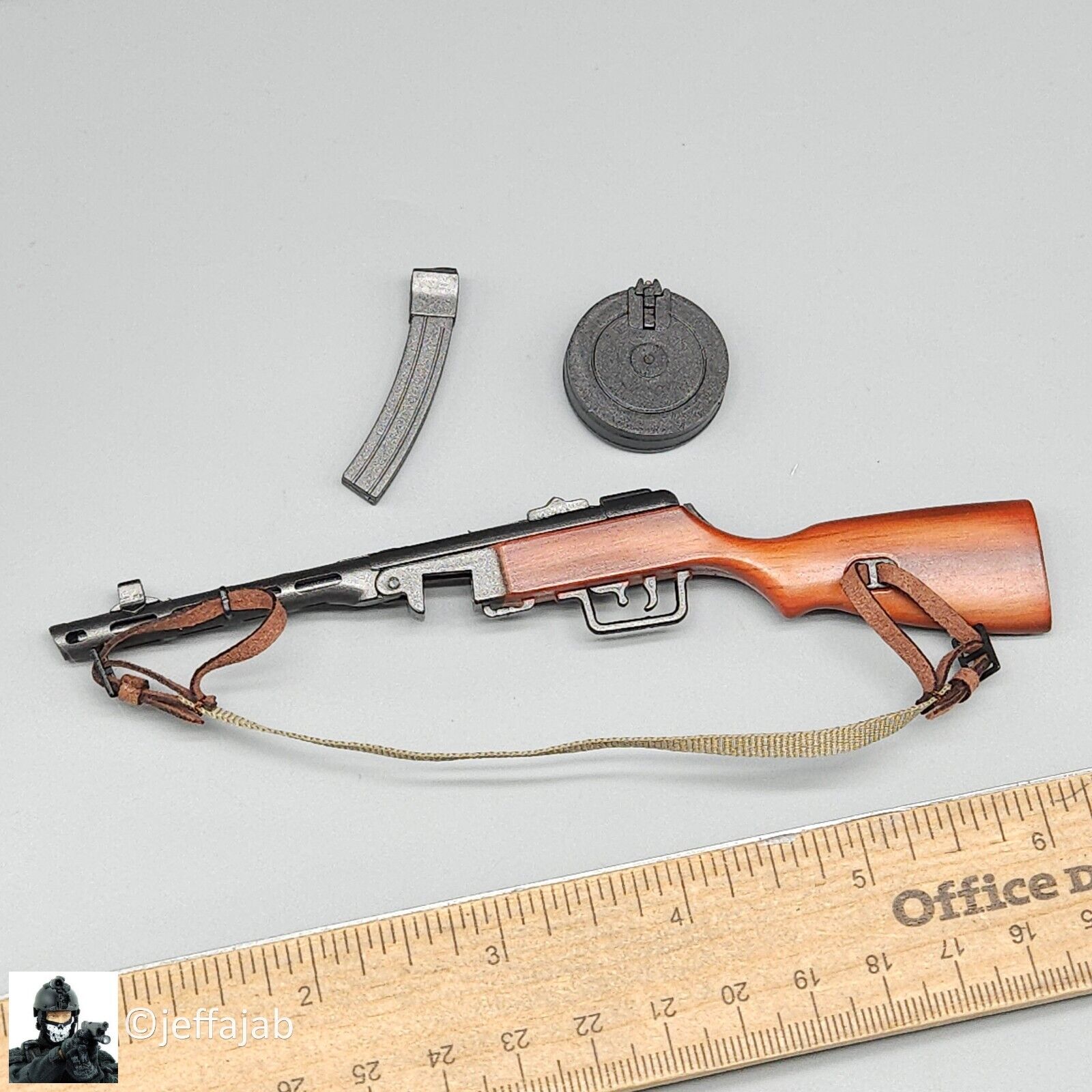 1:6 scale Alert Line WWII Soviet NKVD Officer PPSh-41 Machine Gun for 12" Figure