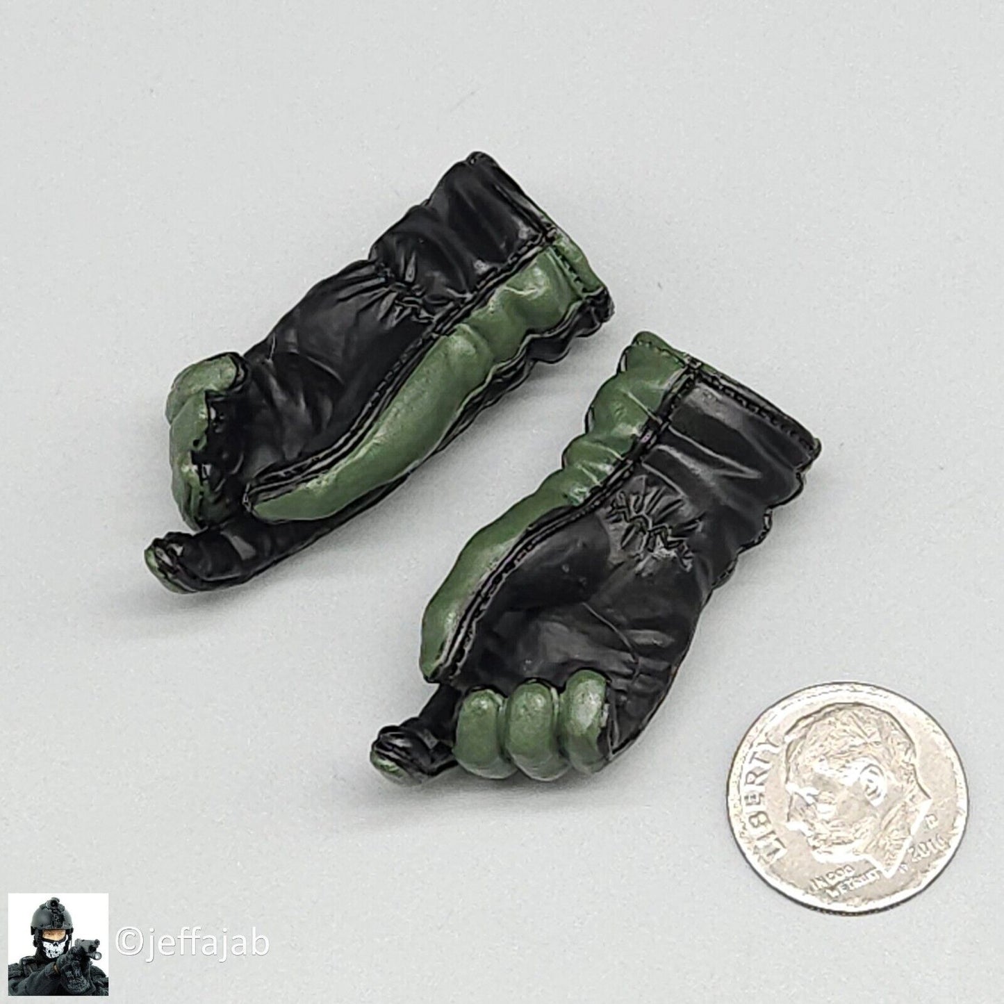 1:6 BBI Navy SEAL HALO Jumper Green Nomex Gloved Hands for 12" Figures