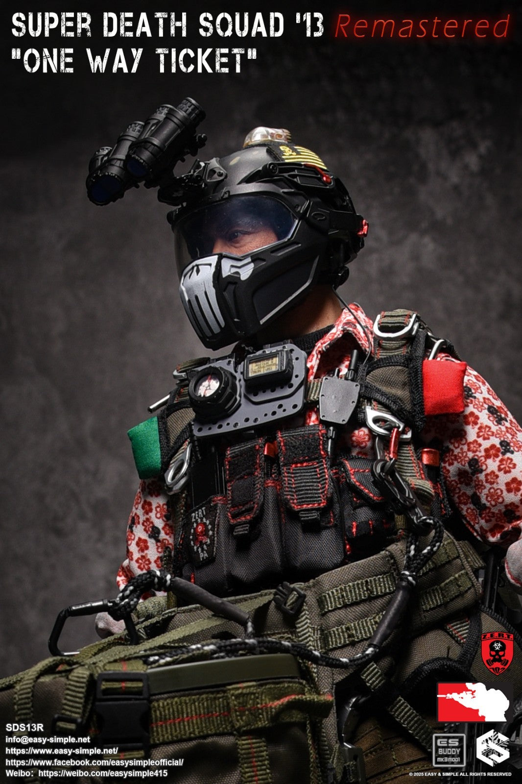 1:6 Easy & Simple ZERT Super Death Squad One Way Ticket Male Head Sculpt