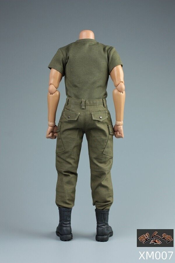 1:6 scale XRF Mens Green Tactical Cargo Pants for 12" Figures