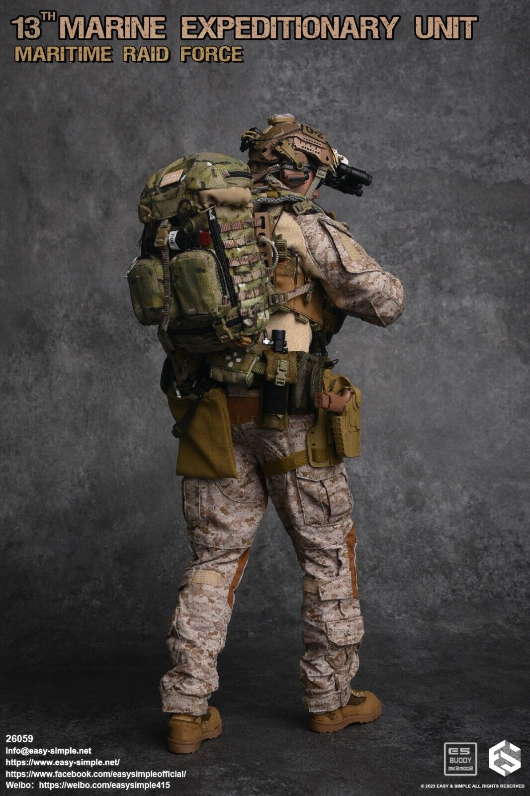 1:6 scale Easy & Simple 13th MEU Maritime Raid Force Flotation Pouches (x2)