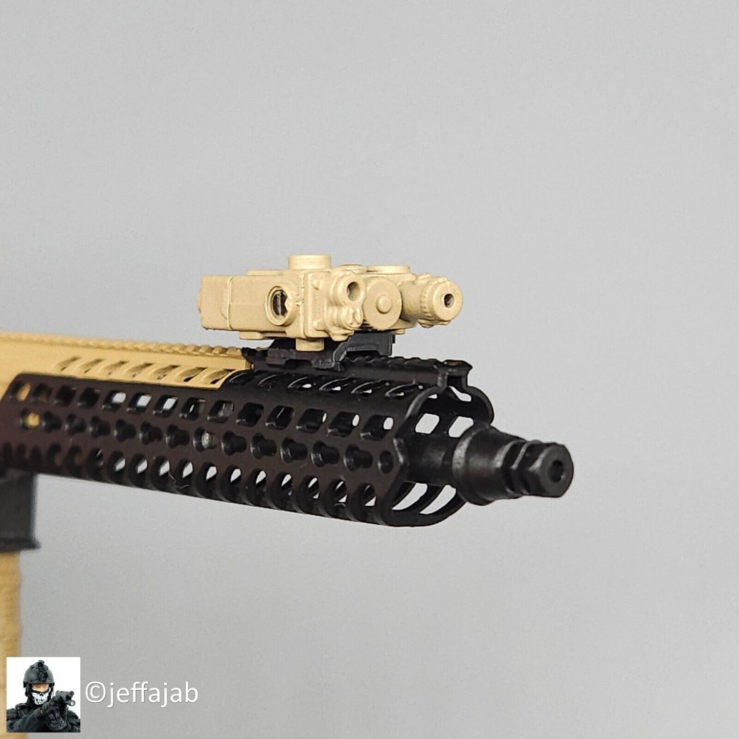 1:6 scale Easy & Simple MCX Carbine Tan DBAL-2 Laser for 12" Figures