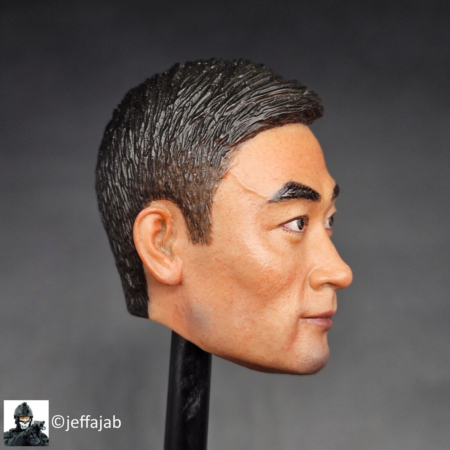 1:6 Soldier Story Blue Steele Commandos SWAT Asian Male Head for 12" Figures