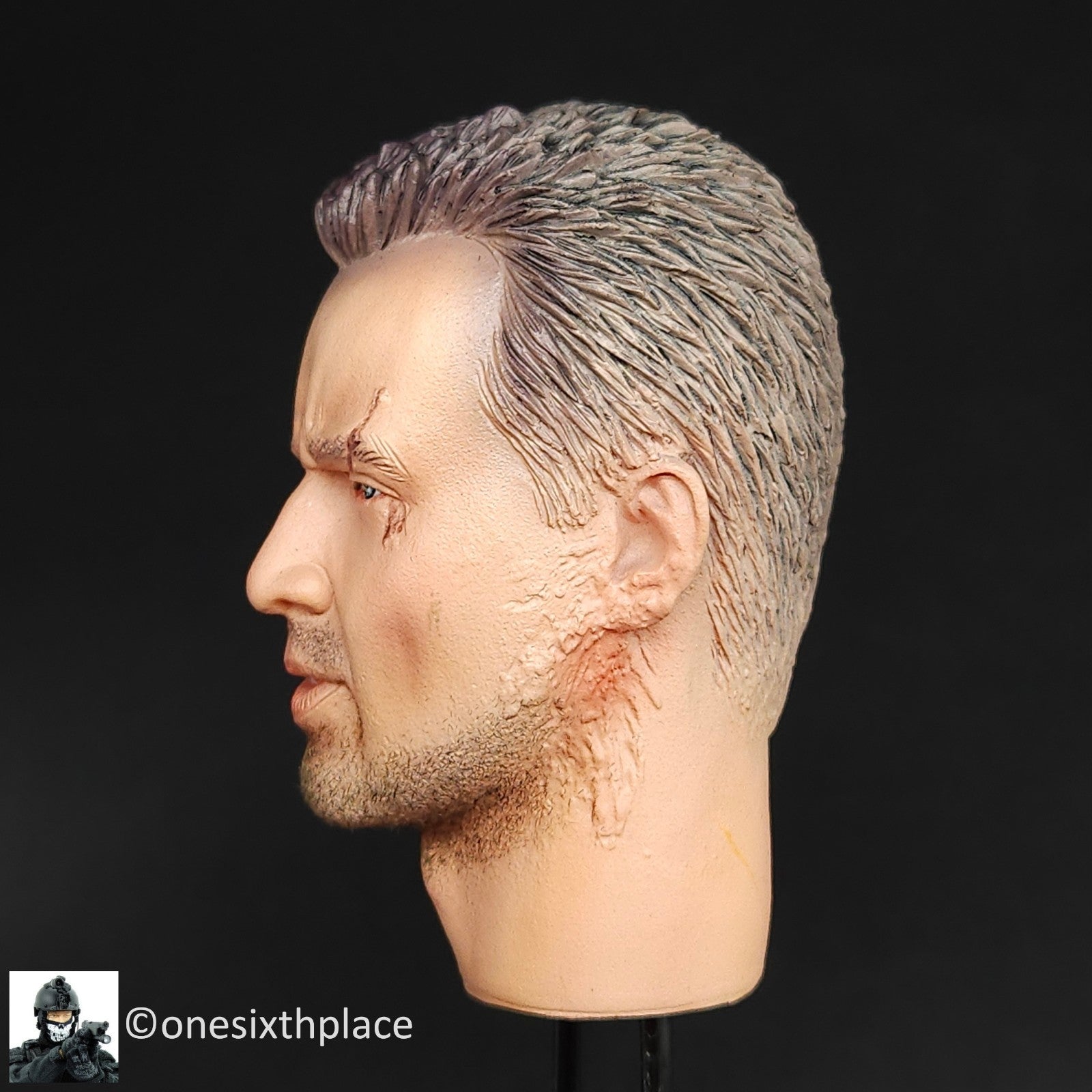 1:6 scale DiD Accessories Set Scarred Male Head Sculpt for 12" Figures