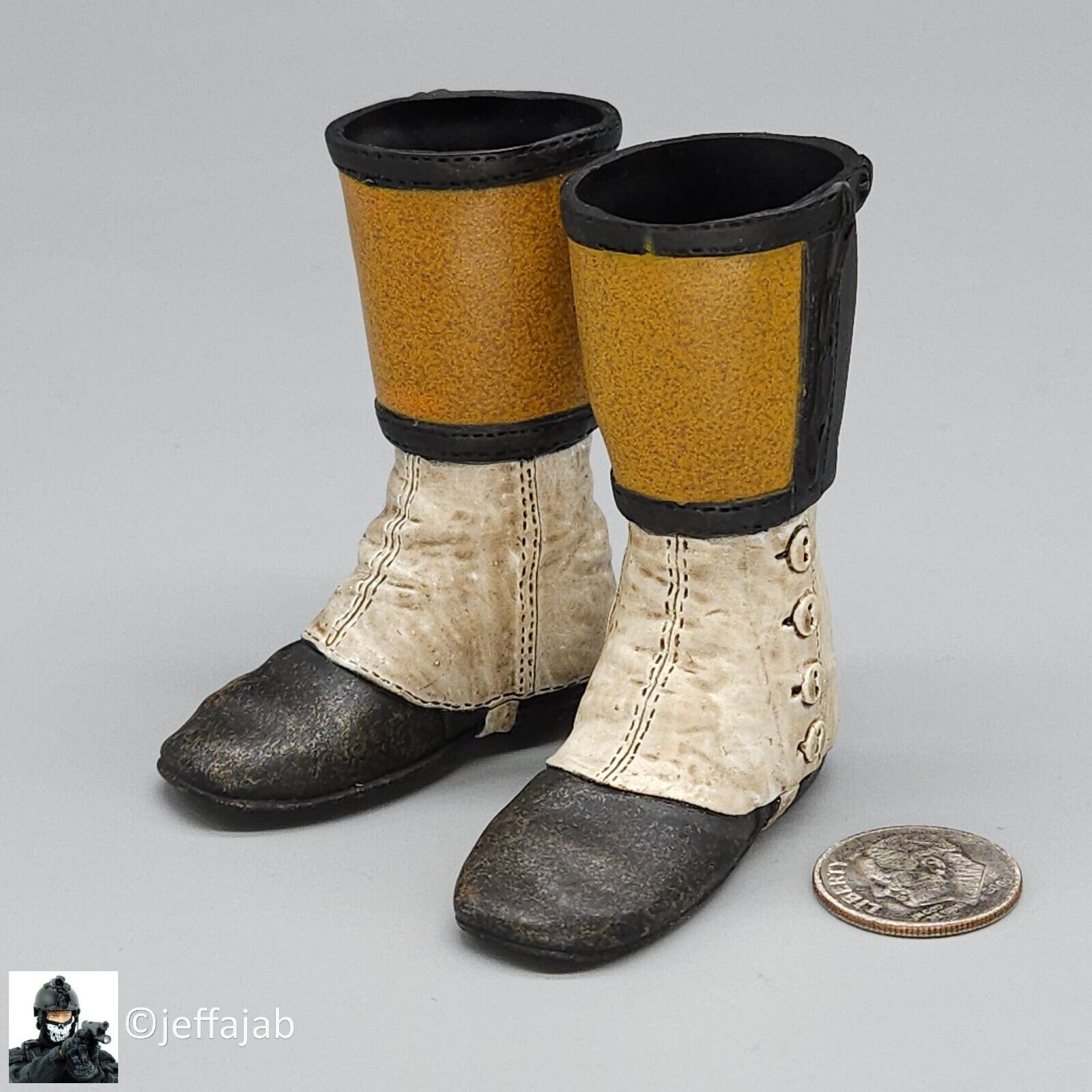 1:6 scale Sideshow Civil War Union Zouave Infantry Boots for 12" Figure