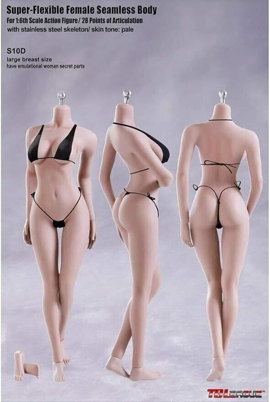 1:6 TBLeague PLMB2015-S10D Super Flexible Female Seamless Body - Pale Large Bust