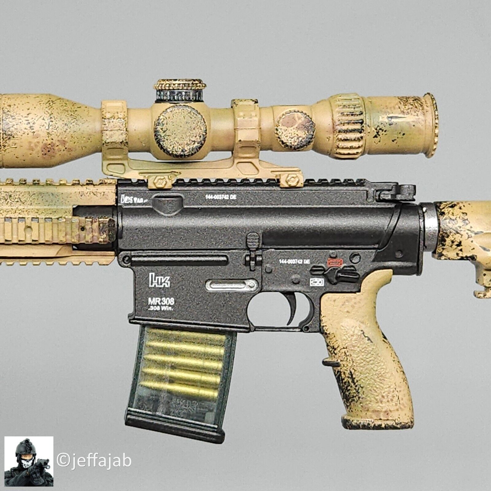 1:6 Easy & Simple Russian FSB Spetsnaz ALPHA MR308 7.62 Assault Rifle 12" Figure