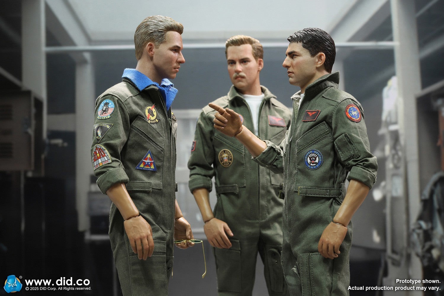 1:6 DID US Navy F-14 Pilot Tom & Nick "Goose" Head Sculpt for 12" Figures