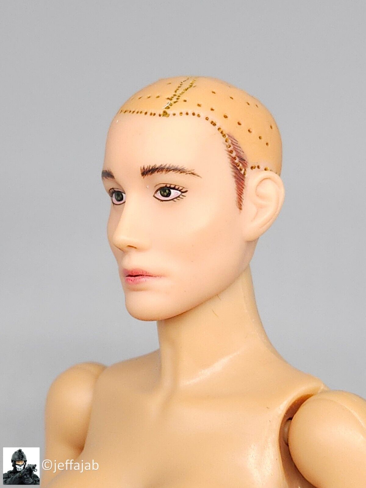 1:6 Triad Toys Caucasian Alpha Female Head Sculpt NO HAIR READ NOTES 12" Figures