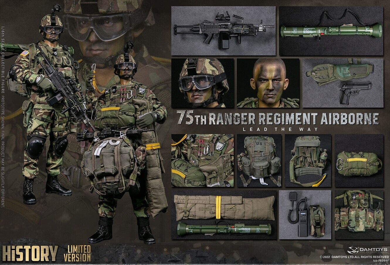 1:6 scale DamToys 75th Ranger Regiment Airborne 30rd Rifle Ammo Mag (x1)