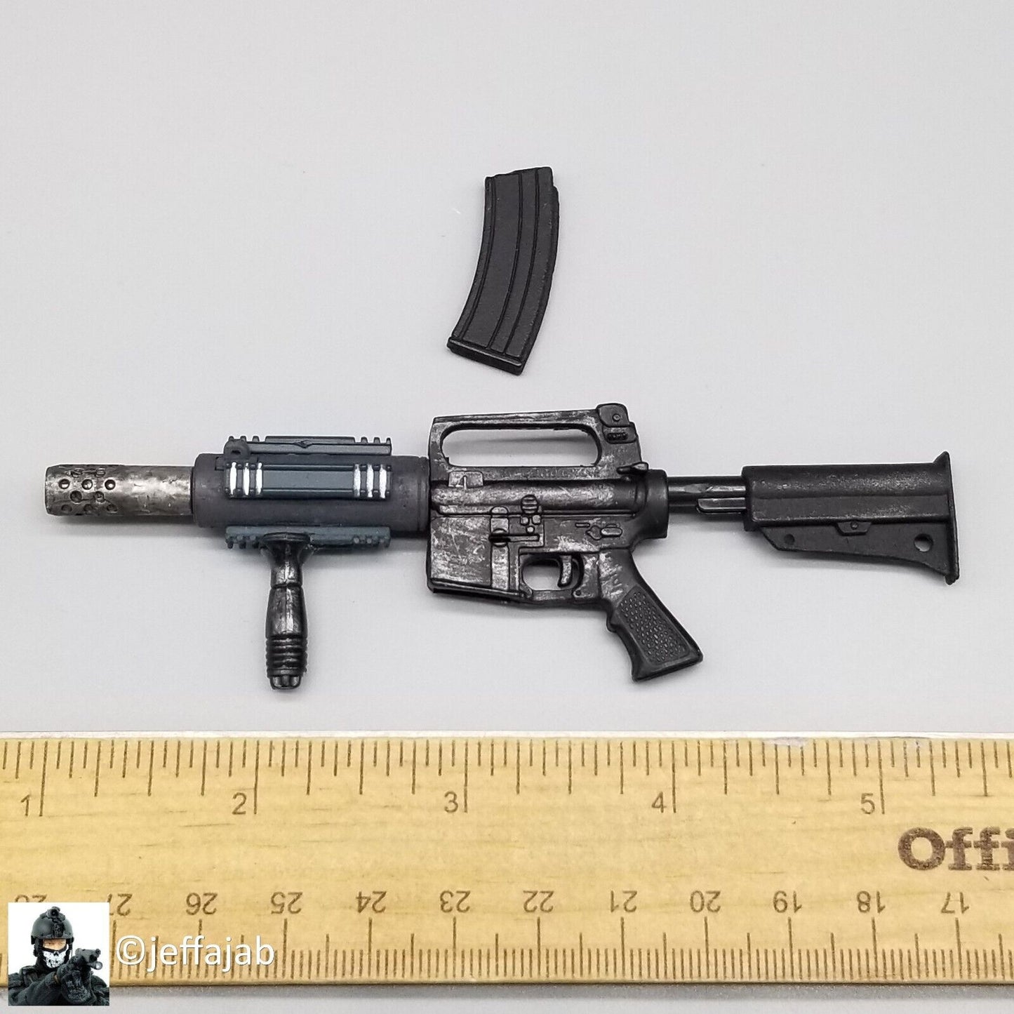 1:6 Ultimate Soldier M16 Rifle w/ Suppressor for 12" GI Joe BBI Dragon