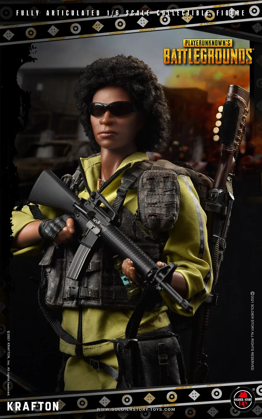 1:6 scale Soldier Story PUBG Battlegrounds ACU Backpack (Weathered) 12" Figures