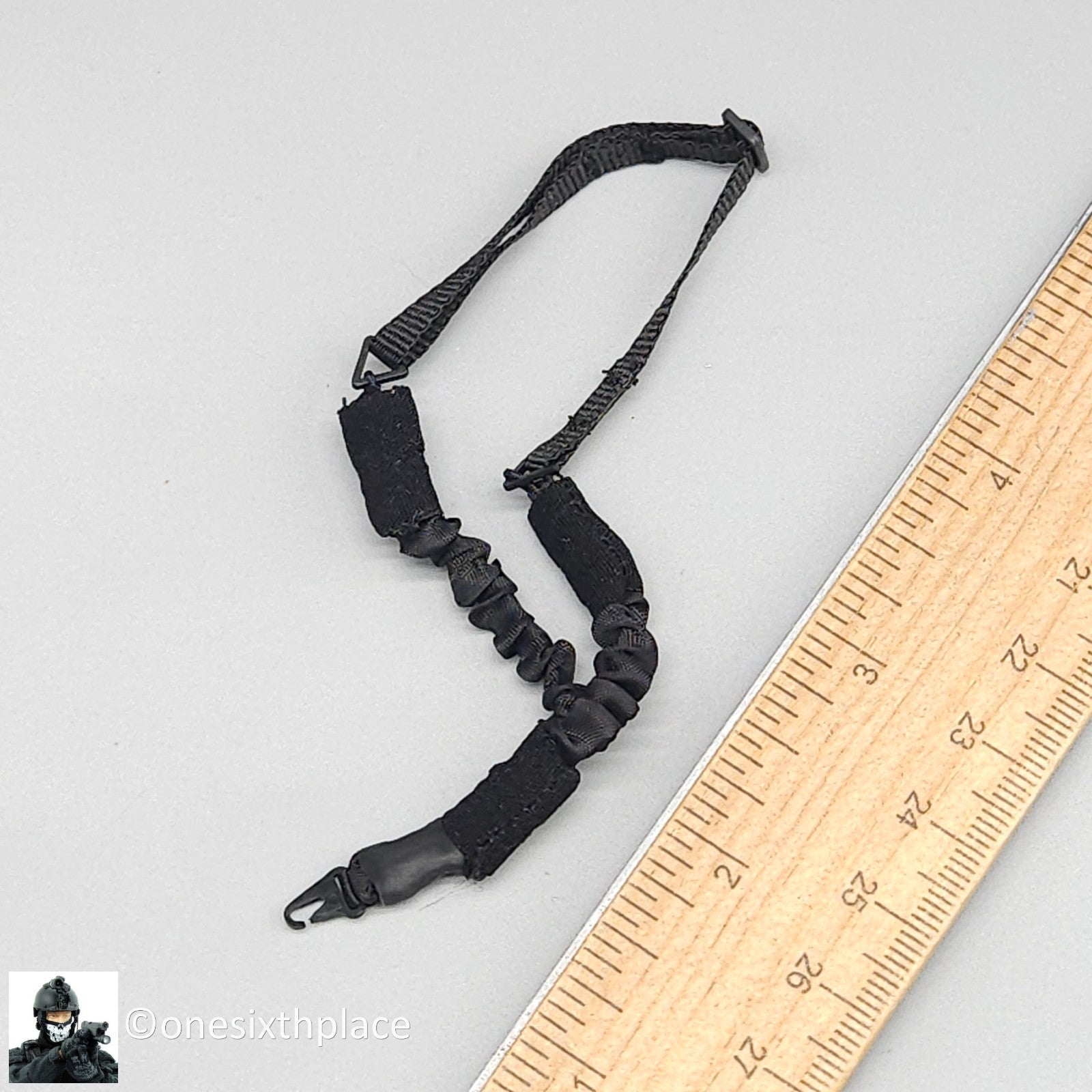 1:6 Easy & Simple PMC Field Recce Single Point Black Rifle Sling for 12" Figures