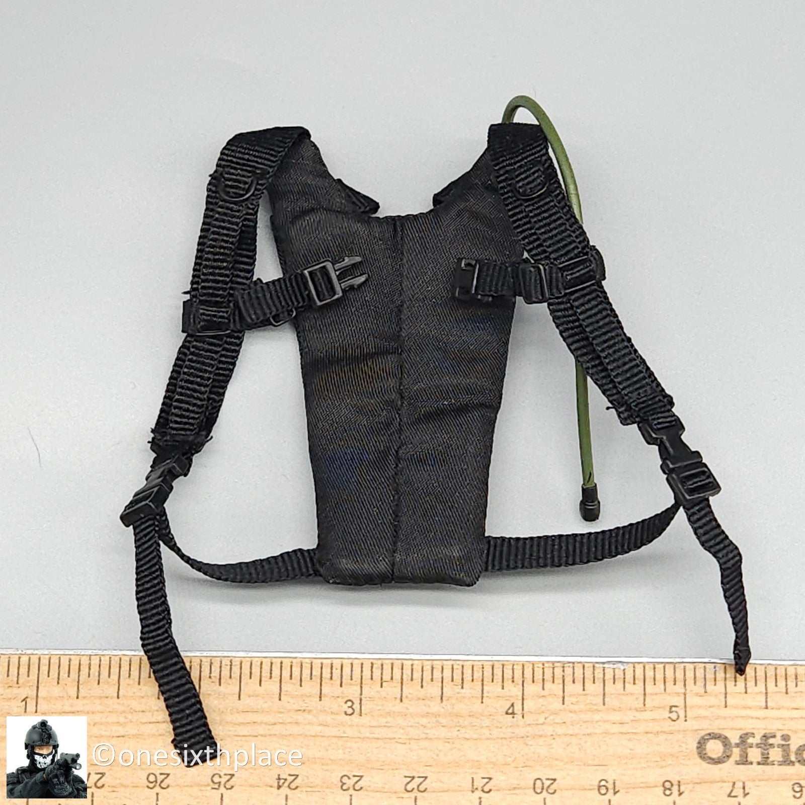 1:6 scale BBI Black Camelback Hydration Backpack for 12" Figures