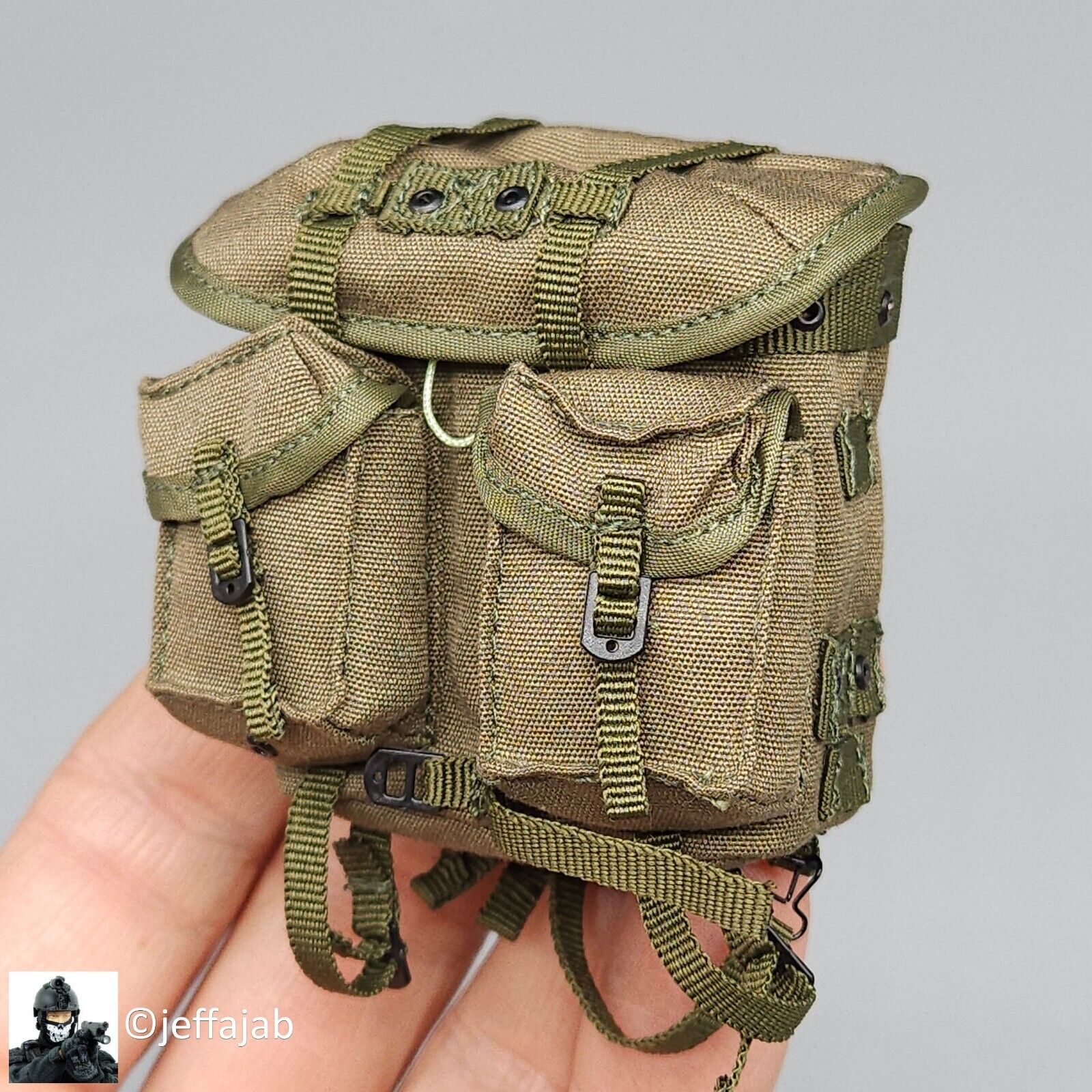 1:6 scale DJ Custom Forrest Gump in Vietnam Backpack w/ Frame for 12" Figures