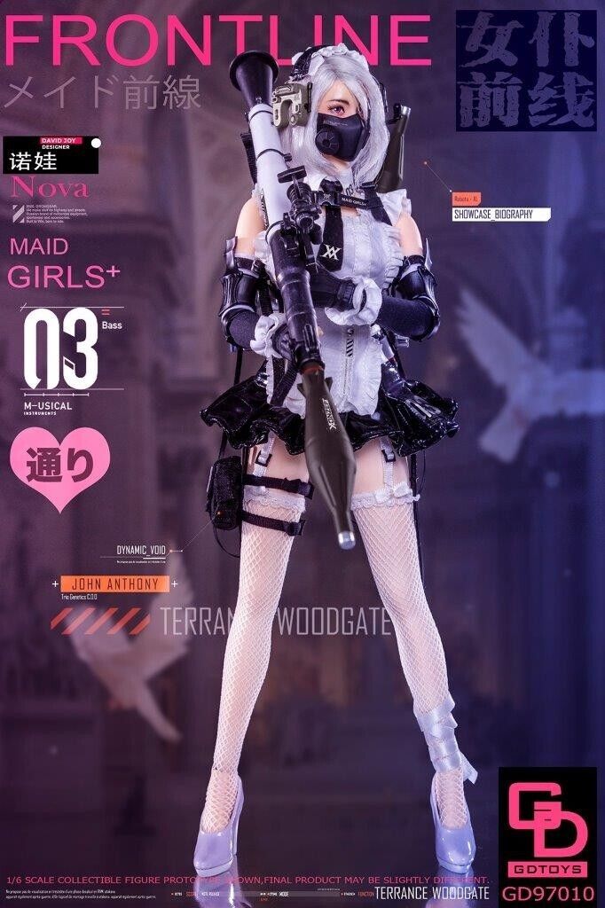 1:6 scale GD TOYS Frontline Maid Girls 3 Nova 12" Female Figure GD-97010