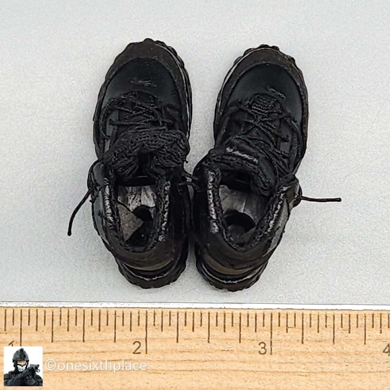 1:6 Mini Times Navy SEAL Special Force HALO Black Boots (Peg Type)
