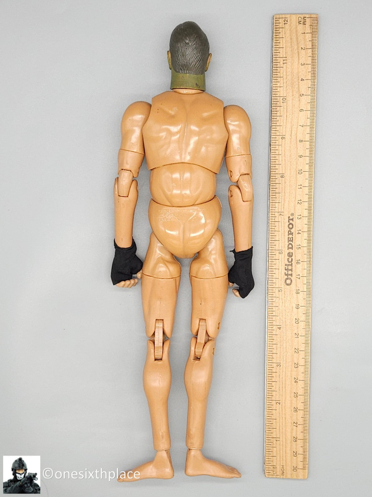 1:6 scale Ultimate Soldier Male Body w/ Camo Face & Fingerless Gloves 12" Figure