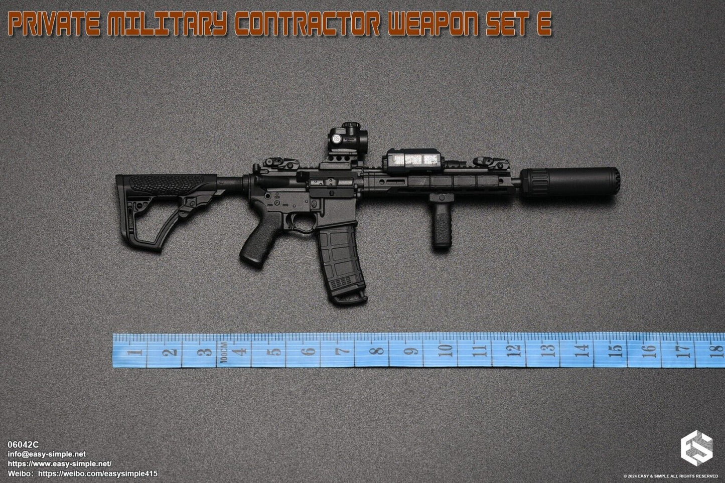 1:6 Easy & Simple Private Military Contractor Weapon Set E Ver. C for 12" Figure