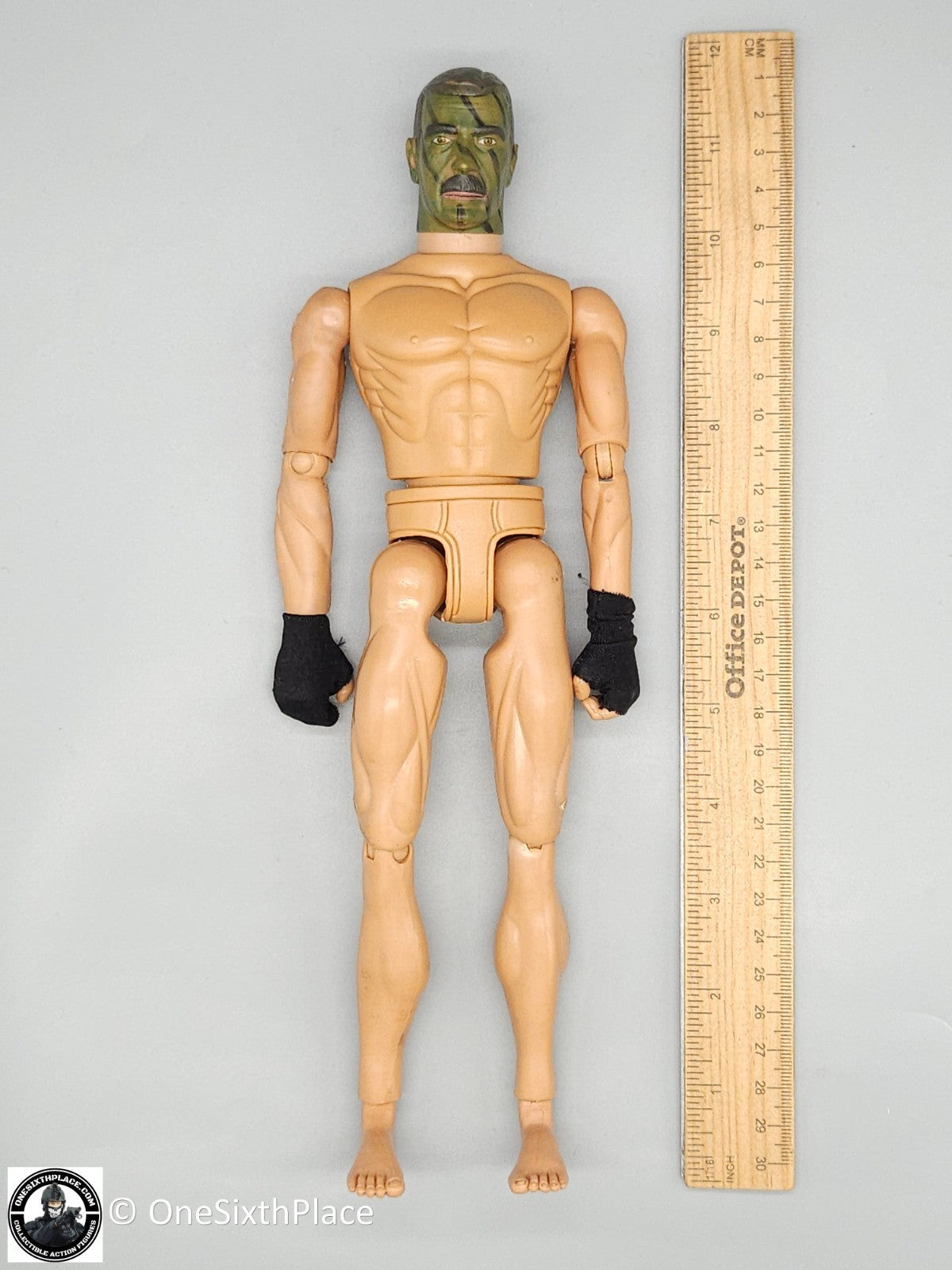 1:6 Ultimate Soldier Male Body w/ Camo Face Head & Gloves for 12" Figures