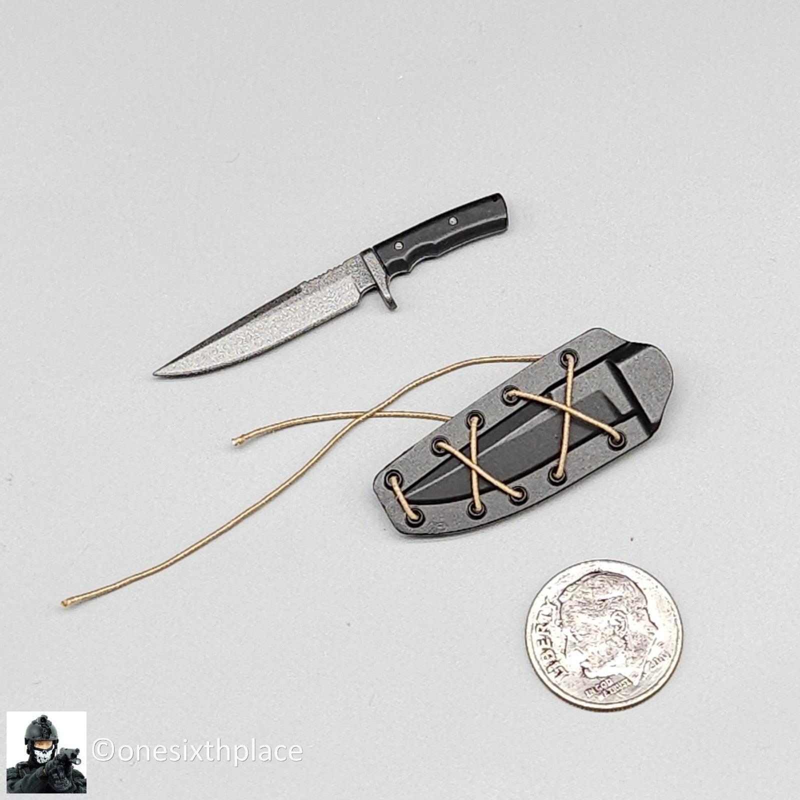 1:6 scale Easy & Simple Coalition Forces Knife w/ Sheath for 12" Figures 26065RA