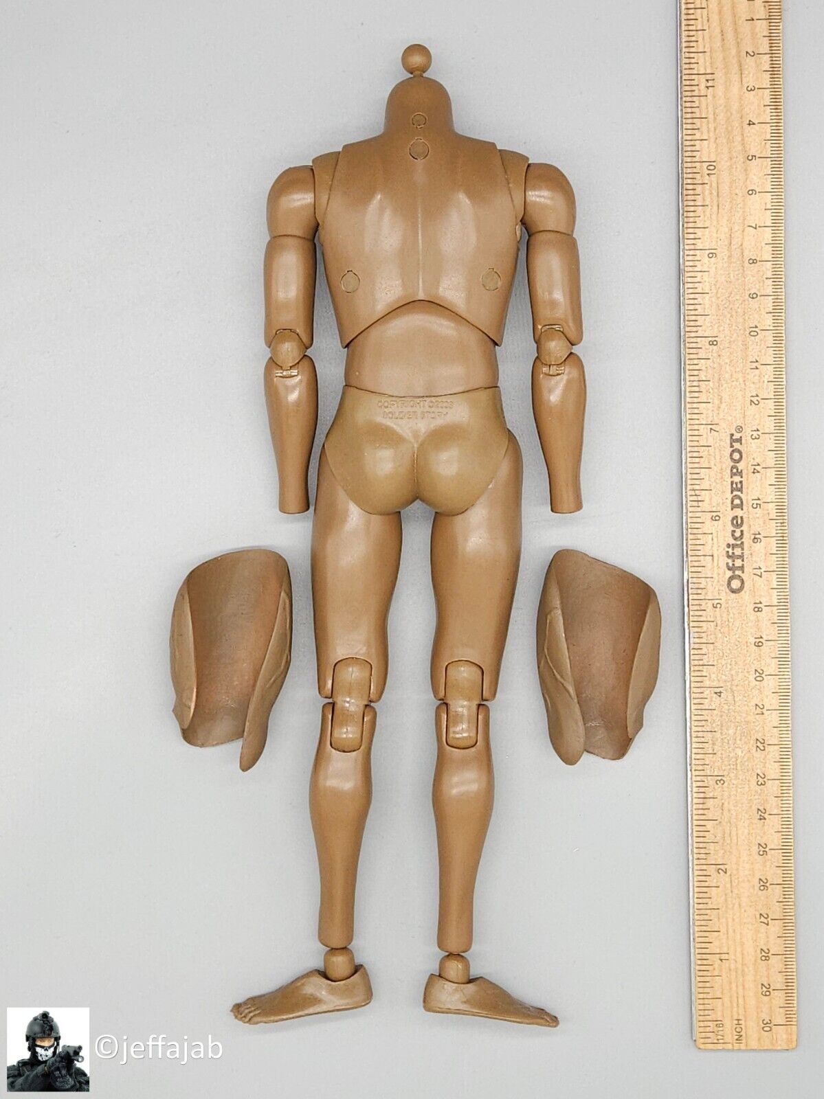 1:6 scale Soldier Story USAF TACP/JTAC Black AA Male Nude Body for 12" Figures