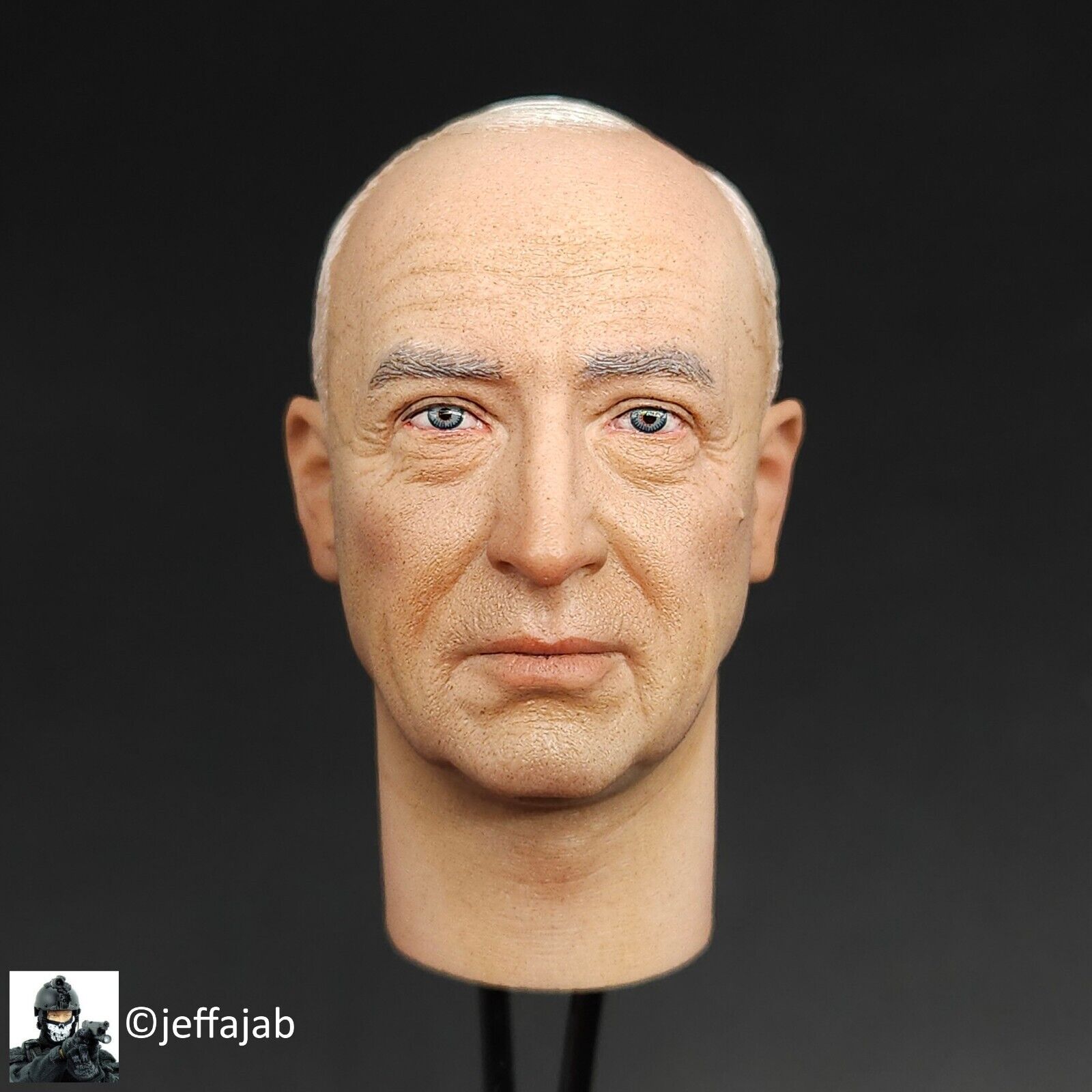 1:6 scale DiD WWII General George Patton Male Head Sculpt for 12" Figures