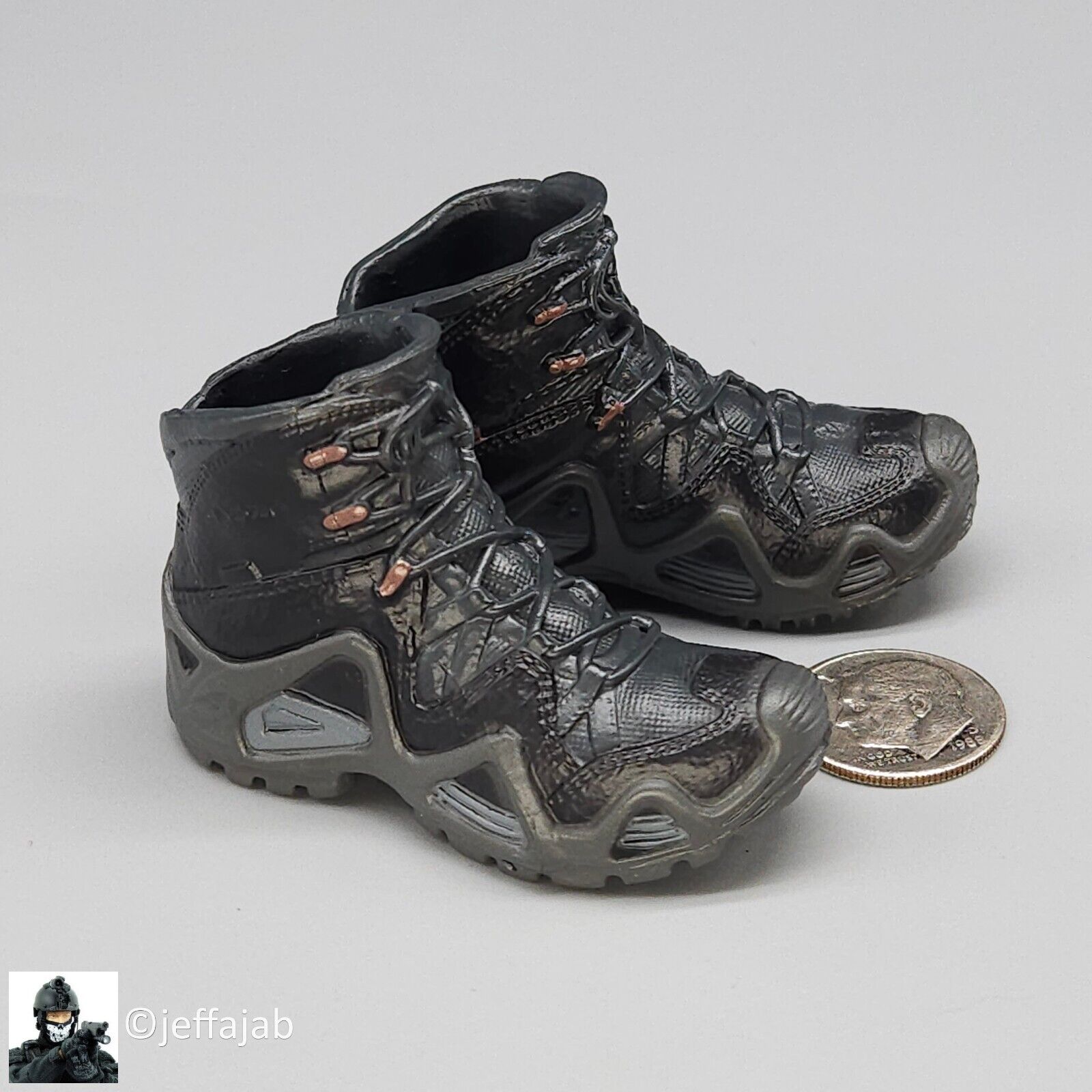 1:6 Mini Times Navy SEAL Special Force GTX Boots (Peg Type) for 12" Figures