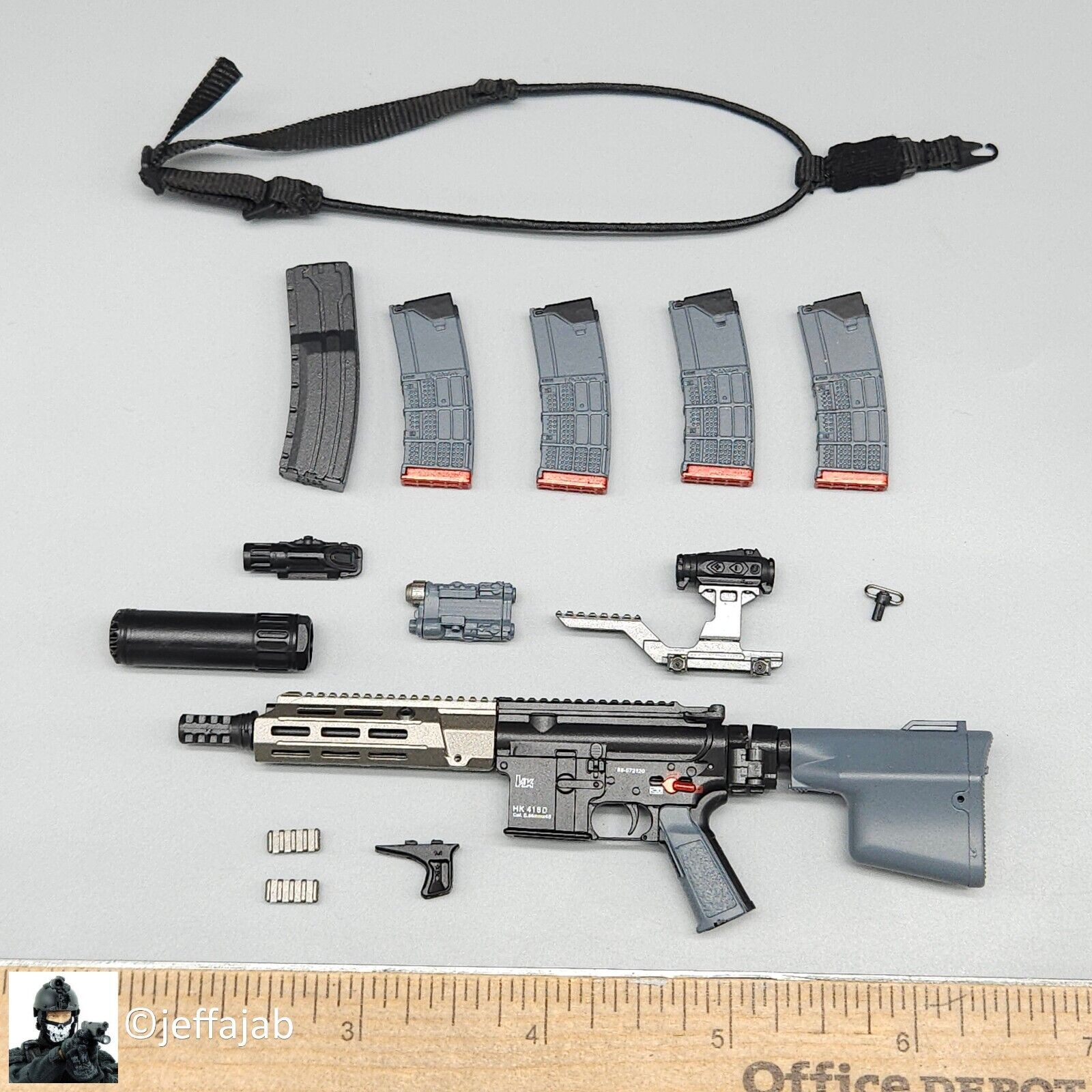 1:6 scale Easy & Simple ZERT Deathridge Remastered HK416 Rifle for 12" Figures
