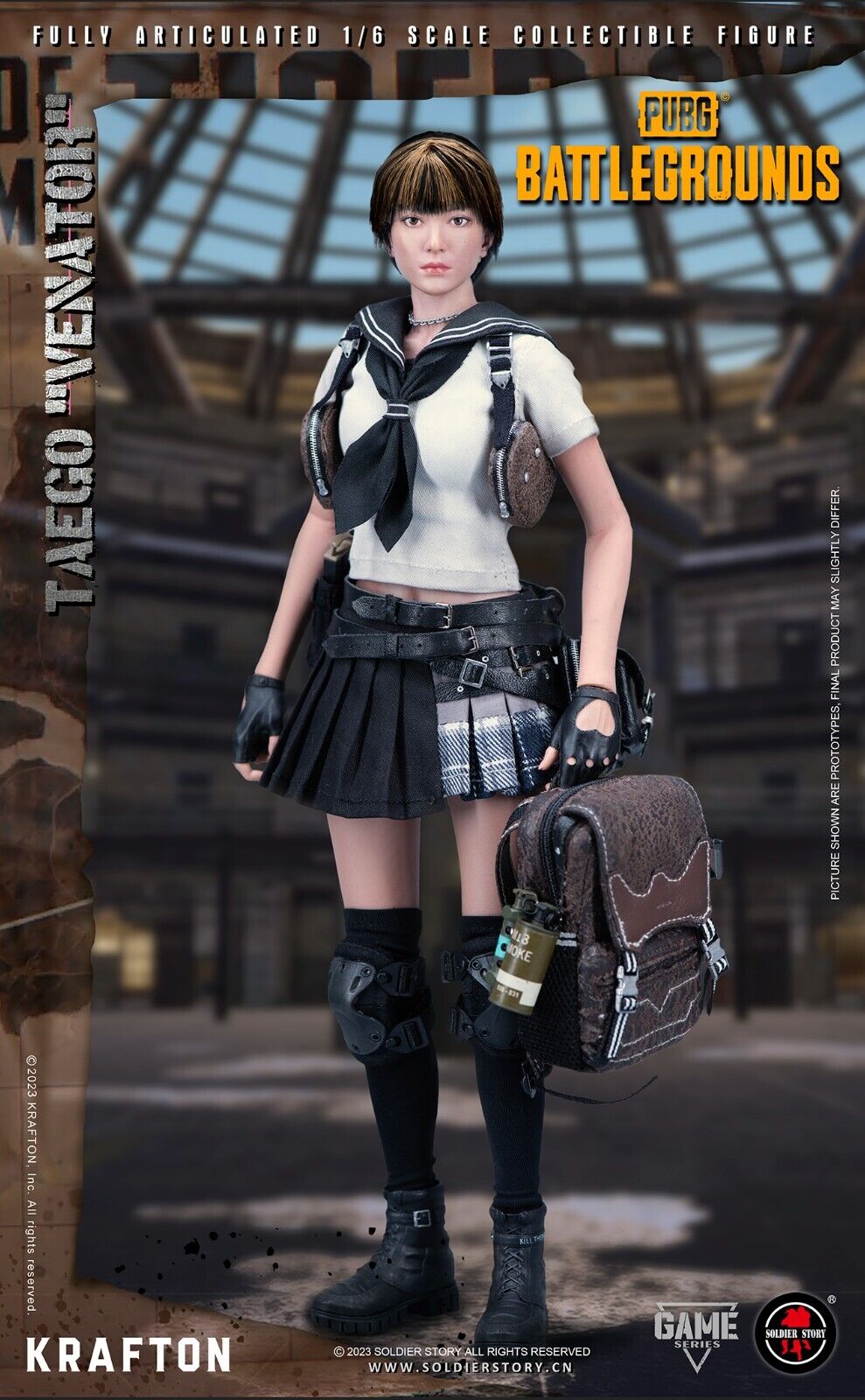 1:6 Soldier Story PUBG Battlegrounds Taego Female School Girl Shirt