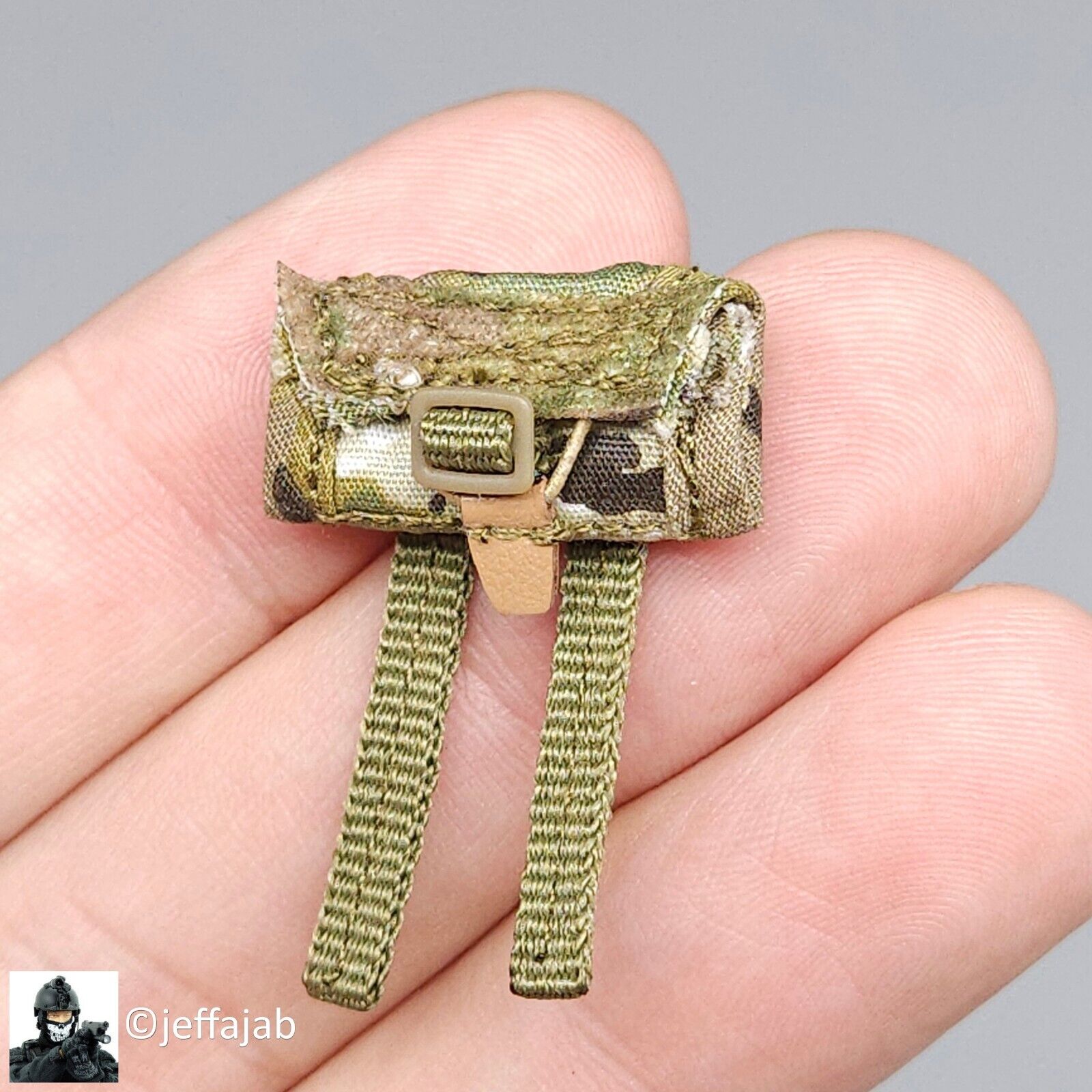 1:6 Easy & Simple French Airborne Multicam Small Admin Tech Pouch for 12" Figure