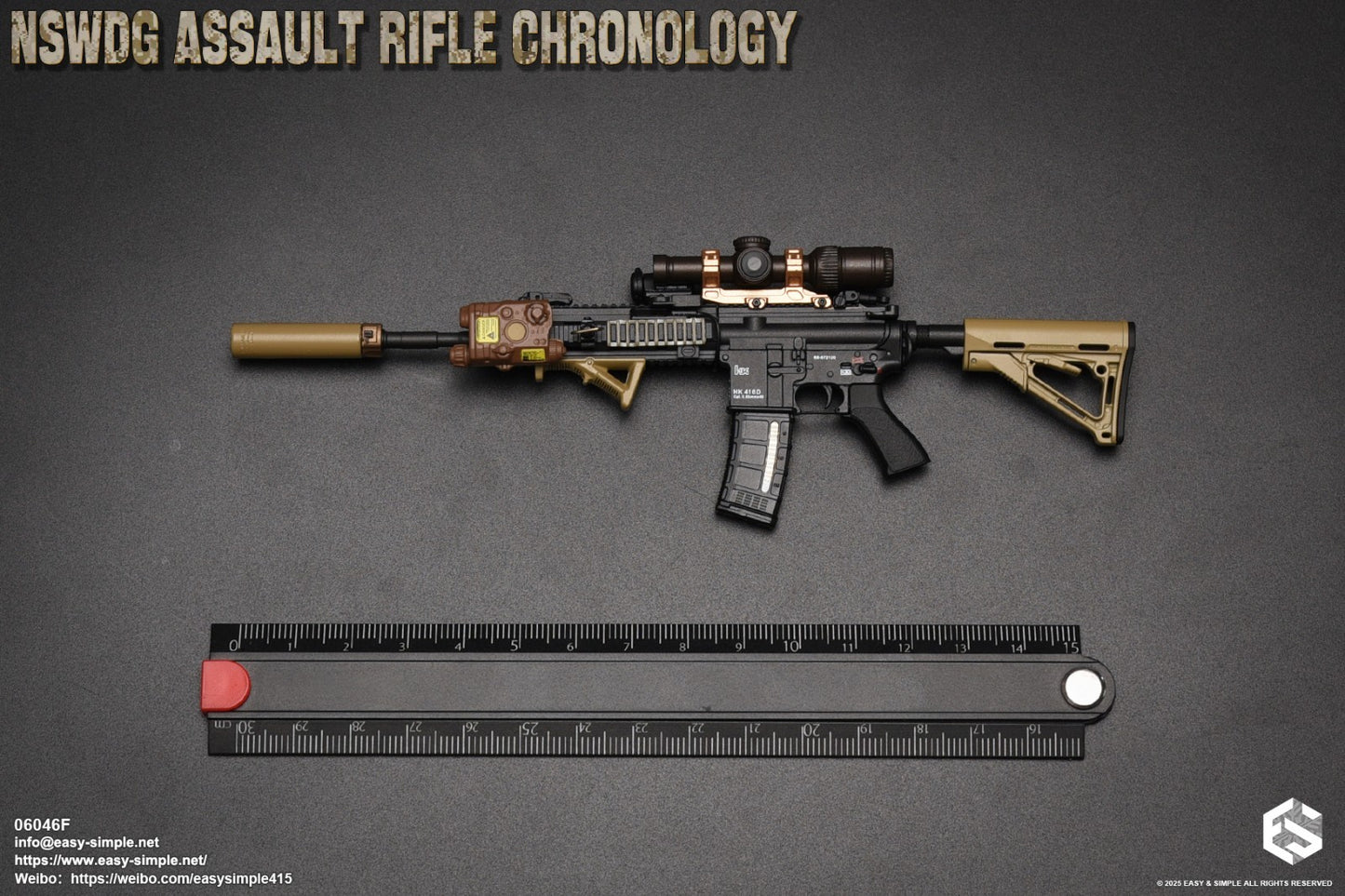 1:6 Easy & Simple NSWDG Assault Rifle Chronology Set F for 12" Figures 06046F