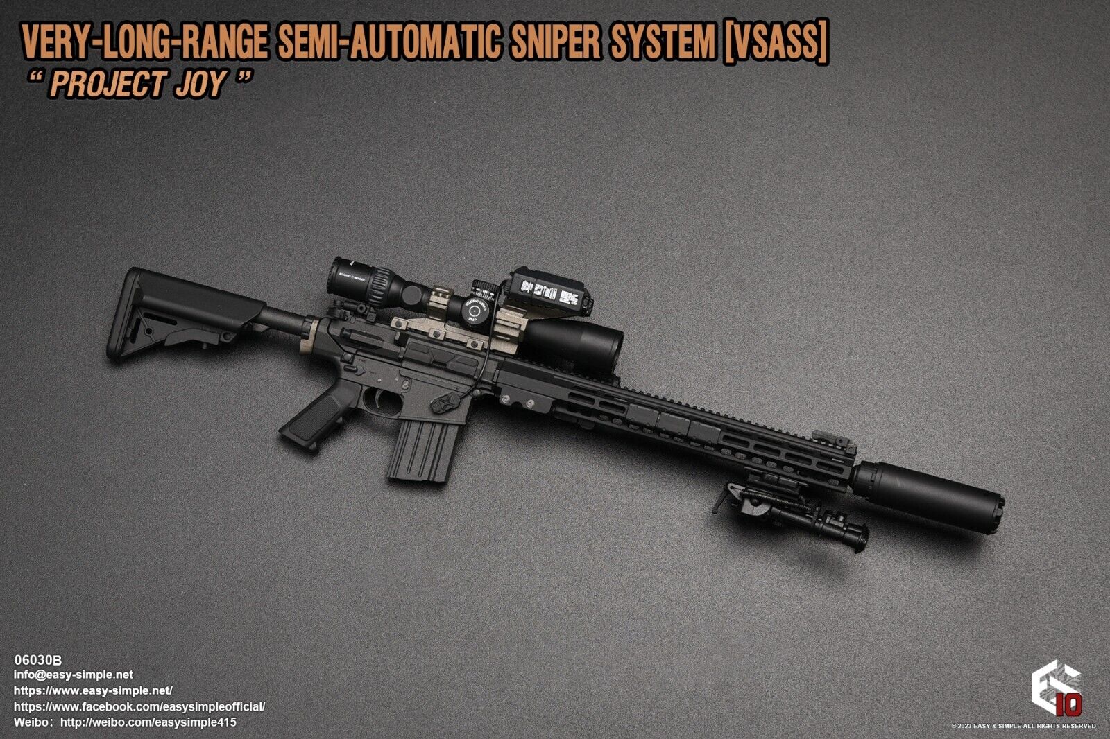 1:6 Easy & Simple Very Long Range Semi Automatic Sniper System VSASS BLK 06030B